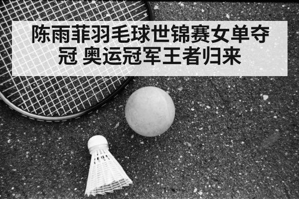陈雨菲羽毛球世锦赛女单夺冠 奥运冠军王者归来